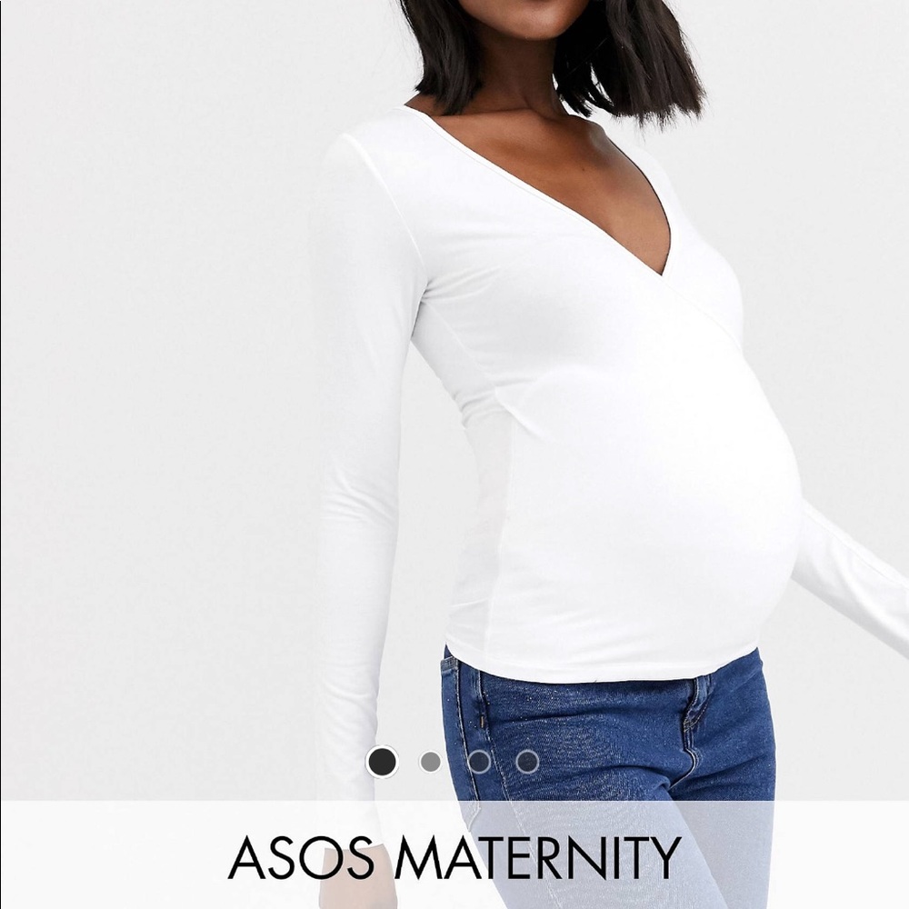 ASOS maternity deep neck nursing top